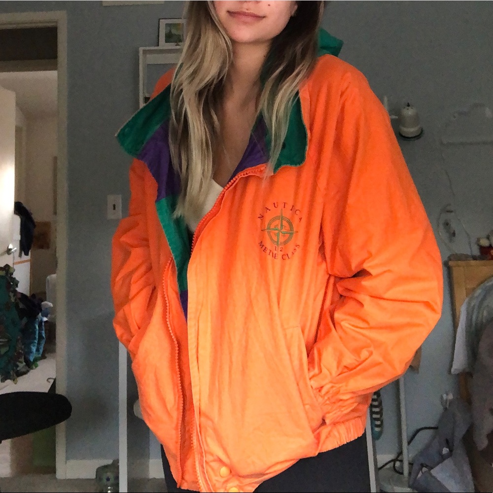 Nautica windbreaker reversible jacket